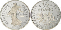 France 1/2 Franc Coin, Semeuse, Paris, BE, Nickel, KM:931.2 -