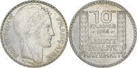 France 10 Francs 1934 Paris Coin, Turin, Paris, Silver, KM:878 AU(55-58)