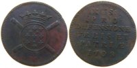 FRENCH STATES 10 Sols Coin, LILLE, Copper, Boudeau:2314 -