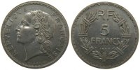 France 5 Francs Coin, Lavrillier, Nickel, Gadoury:760 -