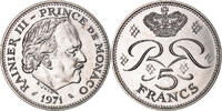 Monaco 5 Francs Coin, Rainier III, Copper-nickel, KM:150 -