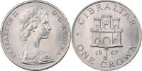 Gibraltar Crown Elizabeth II, Copper-nickel, KM:4 -