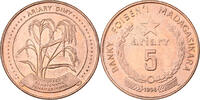 Madagascar 5 Ariary Copper Plated Steel, KM:23 -