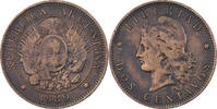 Argentina 2 Centavos Bronze, KM:33 -