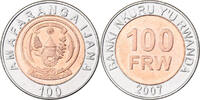 Rwanda 100 Francs British Royal Mint, Bi-Metallic, KM:32 -