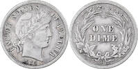 United States Dime Barber Dime, U.S. Mint, Silver, KM:113 -