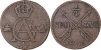 Sweden 1/4 Skilling Gustaf IV Adolf, Copper, KM:564 -