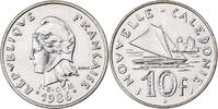 New Caledonia 10 Francs Paris, Nickel, KM:11 -