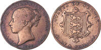 1/13 Shilling 1844 Jersey Victoria, Kupfer, S+, KM:3 S+