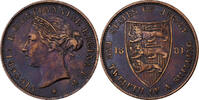 1/12 Shilling 1881 Jersey Victoria, Bronze, SS, KM:8 SS