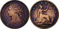 Great Britain Farthing Victoria, Bronze, KM:753 -