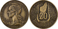 Madagascar 20 Francs Paris, Aluminum-Bronze, KM:7 -