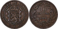 Luxembourg 10 Centimes William III, Paris, Bronze, KM:23.2 -