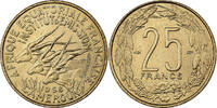 Cameroon 25 Francs Aluminum-Bronze, KM:12 -