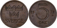 Sweden 5 Öre Gustaf VI, Bronze, KM:845 -
