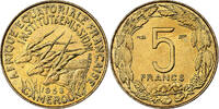 Cameroon 5 Francs Aluminum-Bronze, KM:10 -