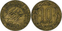Cameroon 10 Francs Paris, Aluminum-Bronze, KM:11 -