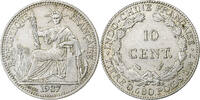 French Indochina 10 Cents French Indo-China, Paris, Silver, KM:16.2 -