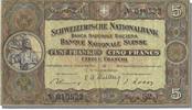 Switzerland 5 Franken Banknote, 1951-02-22 -