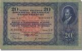 Switzerland 20 Franken Banknote, 1931-07-21 -