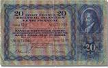 Switzerland 20 Franken Banknote, 1939-08-26 -