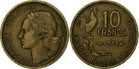 France 10 Francs Guiraud, Paris, Aluminum-Bronze, KM:915.1 -