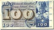 Switzerland 100 Franken Banknote, 1961-01-21 -