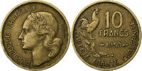 France 10 Francs Guiraud, Paris, Aluminum-Bronze, KM:915.1 -