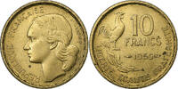 France 10 Francs Guiraud, Paris, Aluminum-Bronze, KM:915.1 -
