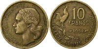 France 10 Francs Guiraud, Paris, Aluminum-Bronze, KM:915.1 -
