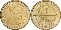 Denmark 20 Kroner 2008 (h) Margrethe II, Copenhagen, Aluminum-Bronze UNZ 13.79 US$  +  28.86 US$ shipping