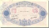 France 500 Francs Banknote, 500 F 1888-1940 ''Bleu et Rose'' -