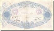France 500 Francs Banknote, 500 F 1888-1940 ''Bleu et Rose'' -