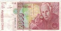 Spain 2000 Pesetas Banknote, KM:162 -