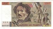 France 100 Francs Delacroix, N.17, Fayette:69.02C, KM:154b -