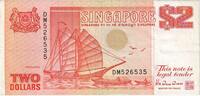 Singapore 2 Dollars Banknote, KM:27 -