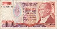 Turkey 20,000 Lira 1970-10-14, KM:201 -