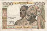 1000 Francs 1961-1965 West African States SS SS
