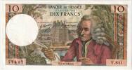 10 Francs 1965 Frankreich Voltaire, 1965-06-03, V.841, UNZ- UNZ-