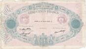 500 Francs 1938 Frankreich Bleu et Rose, 1938-09-22, T.2075, S S