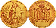 Monaco Medal Société Canine de Monaco, Falcucci, Gilt Bronze -