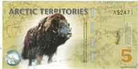United States Dollar Banknote, 5 DOLLAR ARTIC TERRITORIES -