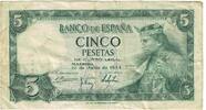 Spain 5 Pesetas Banknote, 1954-07-22, KM:146a -