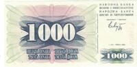 Bosnia - Herzegovina 1000 Dinara Banknote, 1992-07-01, KM:15a -