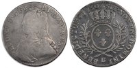 France 1/2 ECU, 44 Sols Coin, Louis XV, 1/2 Écu aux branches d'olivier -