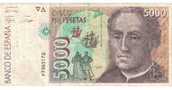 Spain 5000 Pesetas Banknote, 1992-10-12, KM:165 -