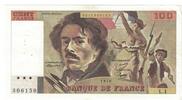 France 100 Francs Delacroix, L.1306150, Fayette:68.01 -