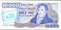 Argentina 10 Australes Banknote, KM:322c -