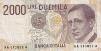 Italy 2000 Lire Banknote, Undated (1990-92), KM:115 -