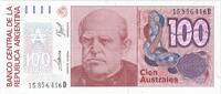 Argentina 100 Australes Undated (1985-90), KM:327c -